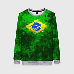 Свитшот женский Бразилия, цвет: 3D-меланж