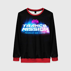 Свитшот женский Trancemission: Trance we love, цвет: 3D-красный