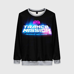 Свитшот женский Trancemission: Trance we love, цвет: 3D-меланж