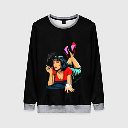 Свитшот женский Pulp Fiction: Mia Wallace, цвет: 3D-меланж