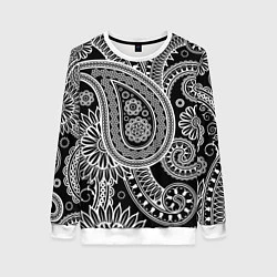 Свитшот женский Paisley, цвет: 3D-белый