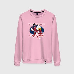 Свитшот хлопковый женский Washington Capitals Hockey, цвет: светло-розовый