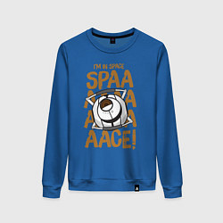 Свитшот хлопковый женский Space, цвет: синий