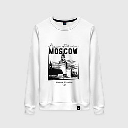 Свитшот хлопковый женский Moscow Kremlin 1147, цвет: белый