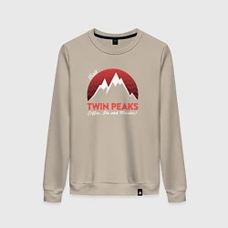 Свитшот хлопковый женский Twin Peaks: Pie & Murder, цвет: миндальный
