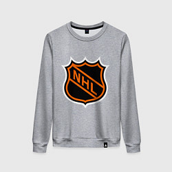 Свитшот хлопковый женский NHL, цвет: меланж