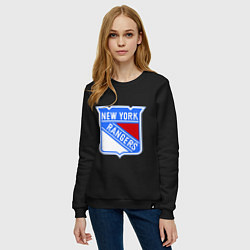 Свитшот хлопковый женский New York Rangers, цвет: черный — фото 2