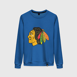 Свитшот хлопковый женский Chicago Blackhawks, цвет: синий