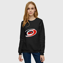 Свитшот хлопковый женский Carolina Hurricanes, цвет: черный — фото 2