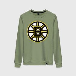 Свитшот хлопковый женский Boston Bruins, цвет: авокадо