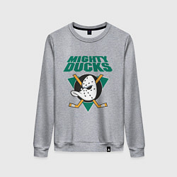 Свитшот хлопковый женский Anaheim Mighty Ducks, цвет: меланж