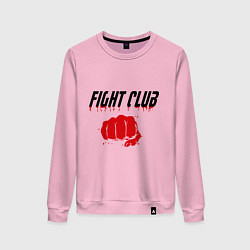 Свитшот хлопковый женский Fight Club, цвет: светло-розовый