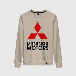 Свитшот хлопковый женский Mitsubishi, цвет: миндальный