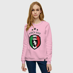 Свитшот хлопковый женский Forza Juventus, цвет: светло-розовый — фото 2