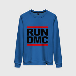 Свитшот хлопковый женский Run DMC, цвет: синий