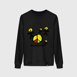 Свитшот хлопковый женский Olodum, цвет: черный