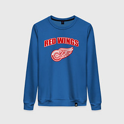Свитшот хлопковый женский Detroit Red Wings, цвет: синий