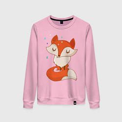 Свитшот хлопковый женский Лисичка, цвет: светло-розовый