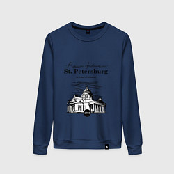 Свитшот хлопковый женский St. Isaac's Cathedral, цвет: тёмно-синий