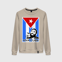 Женский свитшот Fidel: Viva, Cuba!