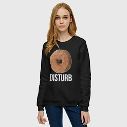 Свитшот хлопковый женский Disturb Donut, цвет: черный — фото 2