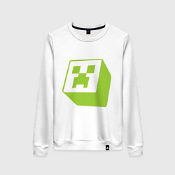 Свитшот хлопковый женский Green Creeper, цвет: белый