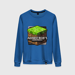 Свитшот хлопковый женский Minecraft: Pocket Edition, цвет: синий