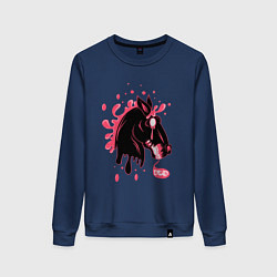 Свитшот хлопковый женский Dead Horse, цвет: тёмно-синий