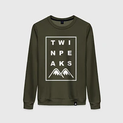 Свитшот хлопковый женский Twin Peaks, цвет: хаки