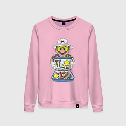 Свитшот хлопковый женский Summer Mario, цвет: светло-розовый