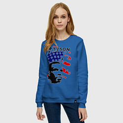 Свитшот хлопковый женский Mike Tyson: USA Boxing, цвет: синий — фото 2