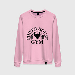 Свитшот хлопковый женский Power House Gym, цвет: светло-розовый