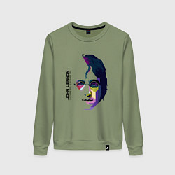 Свитшот хлопковый женский John Lennon: Techno, цвет: авокадо