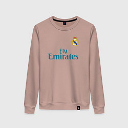 Свитшот хлопковый женский Real Madrid: Ronaldo 07, цвет: пыльно-розовый