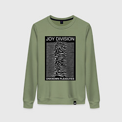 Свитшот хлопковый женский Joy Division: Unknown Pleasures, цвет: авокадо