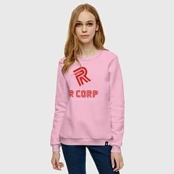 Свитшот хлопковый женский R Corp, цвет: светло-розовый — фото 2