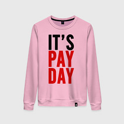 Свитшот хлопковый женский It's pay day, цвет: светло-розовый