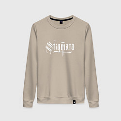 Свитшот хлопковый женский Stigmata, цвет: миндальный