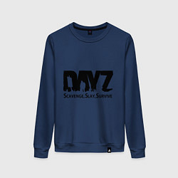 Свитшот хлопковый женский DayZ: Slay Survive, цвет: тёмно-синий