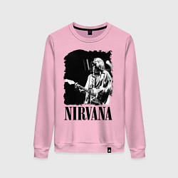 Свитшот хлопковый женский Black Nirvana, цвет: светло-розовый