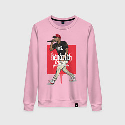 Свитшот хлопковый женский Kendrick Lamar, цвет: светло-розовый