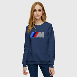 Свитшот хлопковый женский BMW M, цвет: тёмно-синий — фото 2