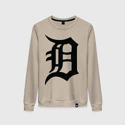 Свитшот хлопковый женский Detroit Tigers, цвет: миндальный