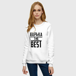 Свитшот хлопковый женский Варька the best, цвет: белый — фото 2