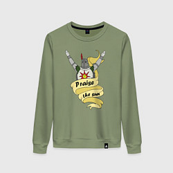 Свитшот хлопковый женский Praise the Sun, цвет: авокадо