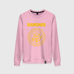 Свитшот хлопковый женский Ramones, цвет: светло-розовый