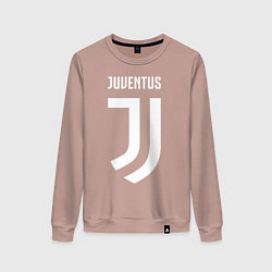 Свитшот хлопковый женский FC Juventus, цвет: пыльно-розовый
