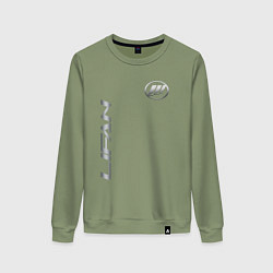Свитшот хлопковый женский Lifan с лого, цвет: авокадо