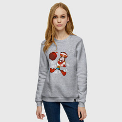 Свитшот хлопковый женский Papyrus Undertale, цвет: меланж — фото 2