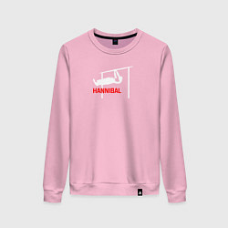 Свитшот хлопковый женский Hannibal For King Workout, цвет: светло-розовый